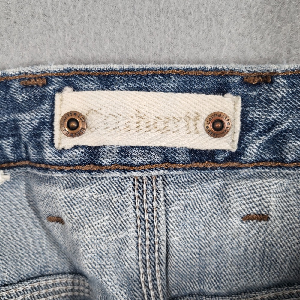 Carhartt Jeans Men's 32x29 Light Wash Denim Relaxed Fit Distressed Workwear Pant - Picture 16 of 16